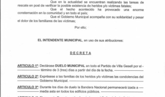 SE DECLARA DUELO MUNICIPAL EN TODO EL PARTIDO POR TRES DAS